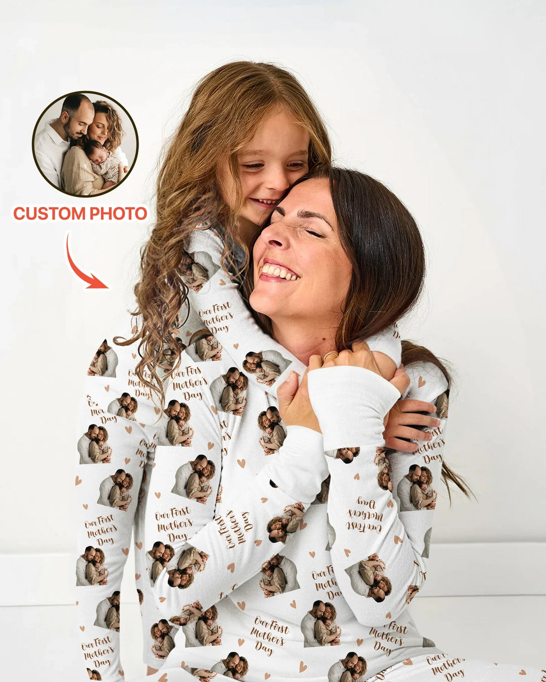 Custom Photo Our First as Parents Bamboo Women Pajama Set