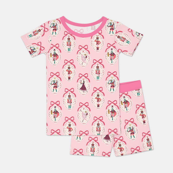 The Nutcracker Ballet Christmas Two Piece Short Sleeve Shorts Pajama Set , The Nutcracker Ballet Christmas Two Piece Short Sleeve Shorts Pajama Set - 12-18M