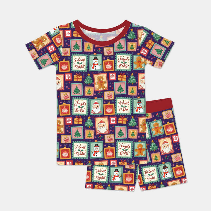 Magical Christmas Night Two Piece Short Sleeve Shorts Pajama Set