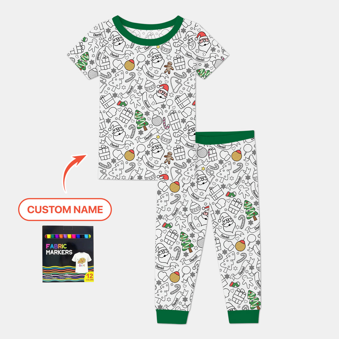 Zweiteiliges, kurzärmliges Pyjama-Set mit Marienkäfern
