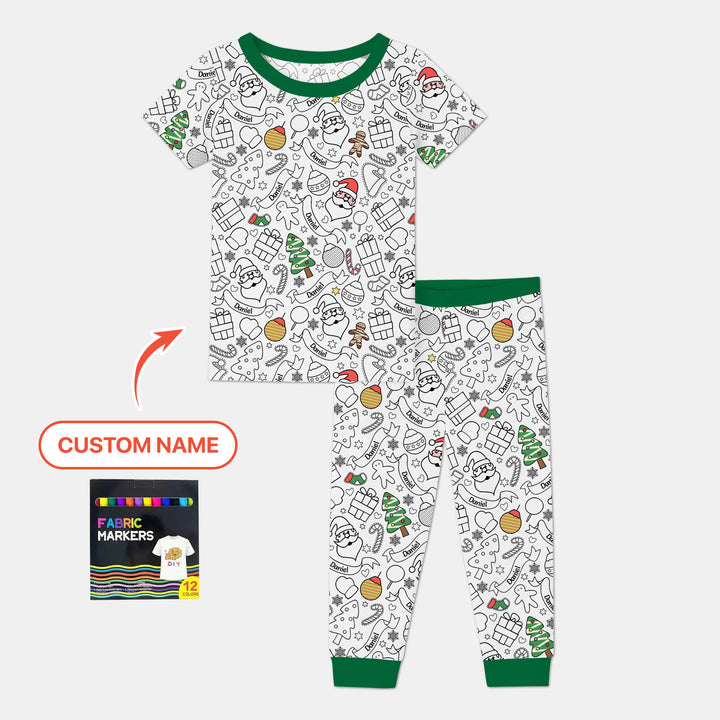 Zweiteiliges, kurzärmliges Pyjama-Set mit Marienkäfern