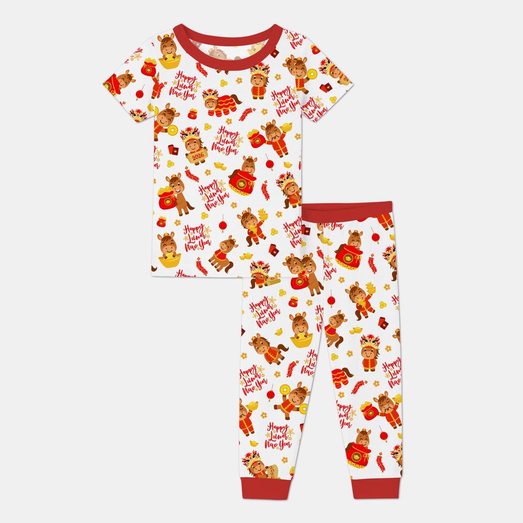 Year of the Horse Two Piece Short Sleeve Pajama Set