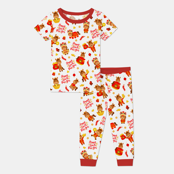 Year of the Horse Two Piece Short Sleeve Pajama Set