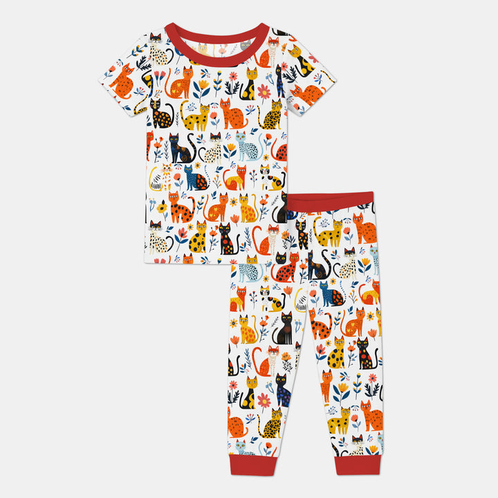 Zweiteiliges, kurzärmliges Pyjama-Set mit Marienkäfern