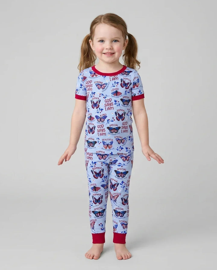 Zweiteiliges, kurzärmliges Pyjama-Set mit Marienkäfern