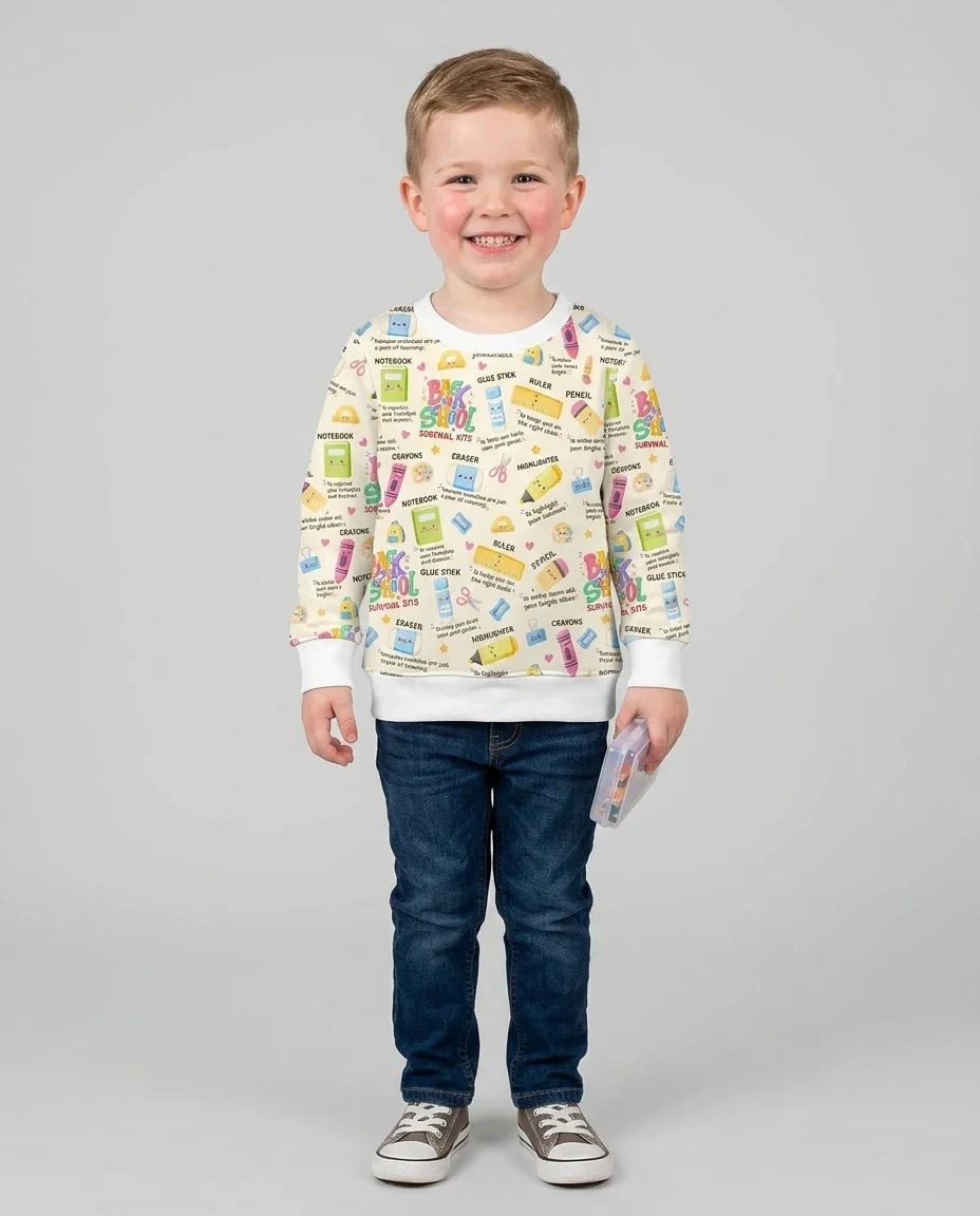 Back To School Survival Kit Bamboo Crewneck Sweatshirt