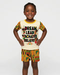 Black Girl Dream Lead Achieve Believe Bamboo Two Piece Short Sleeve Shorts Pajama Set