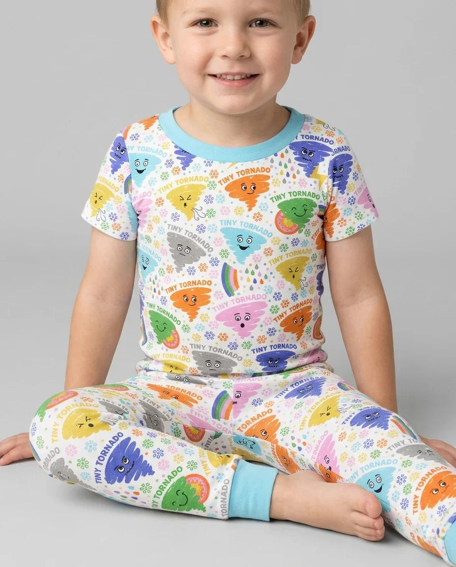 Zweiteiliges, kurzärmliges Pyjama-Set mit Marienkäfern
