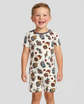 Template Zweiteiliges Pyjama-Set mit kurzen Ärmeln und Shorts