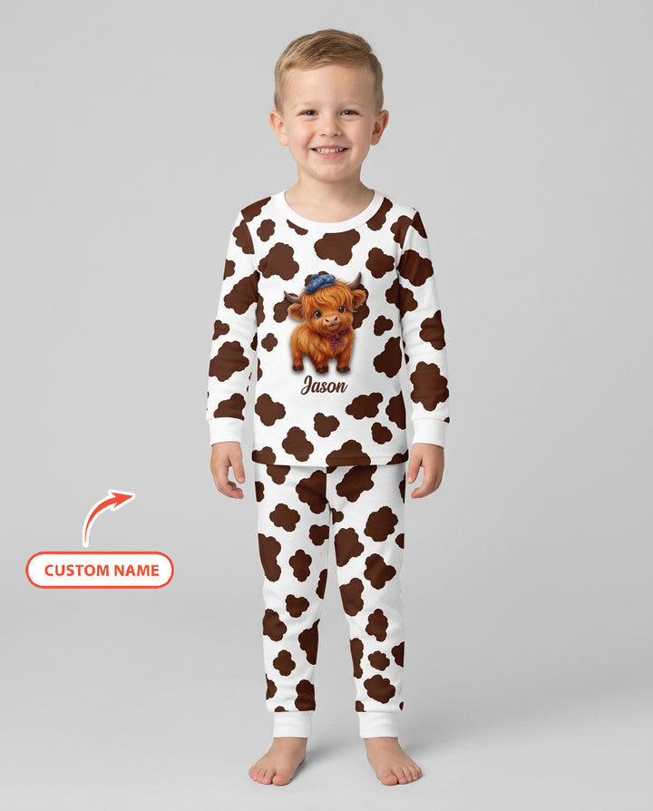 Cozy Moo Dreams Bamboo Two Piece Long Sleeve Pajama Set