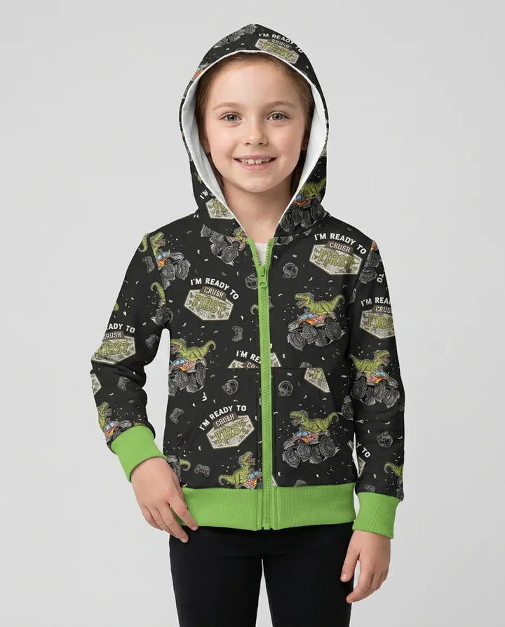 Sudadera con capucha y cremallera de bambú personalizada