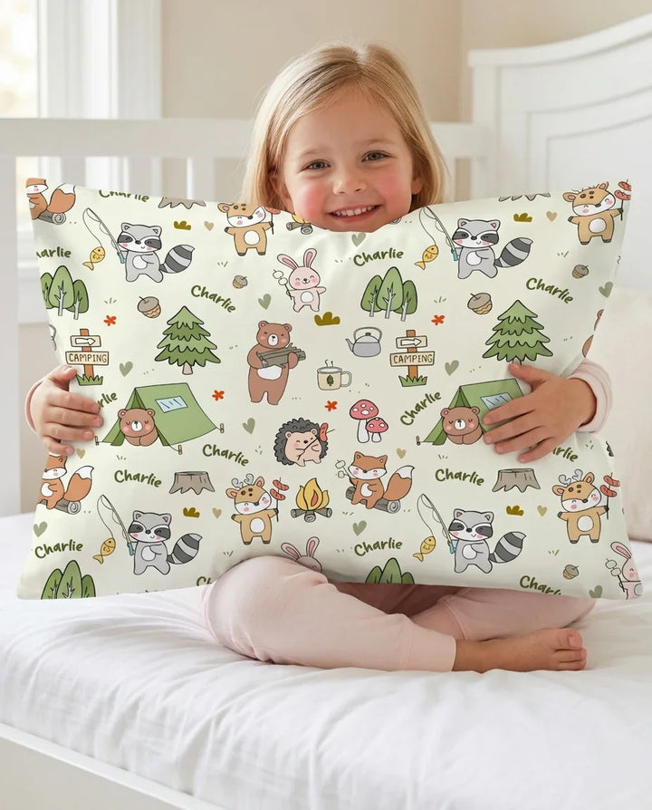 Custom Name Little Camp BuddiesBamboo Pillow Case