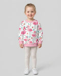 Sudadera Hello Flamingo Bamboo de cuello redondo