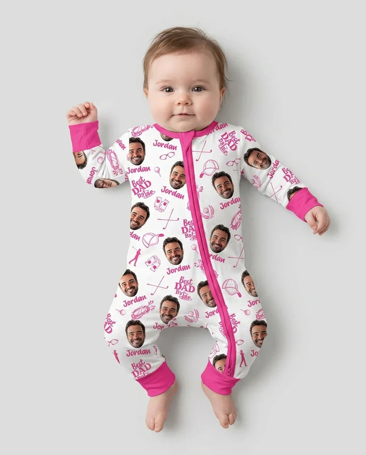 Custom Photo Best Dad By Par Bamboo Convertible Zippy