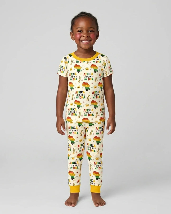 Africa It's In My DNA Bamboo Two Piece Short Sleeve Pajama Set