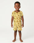 African Culture Bamboo Two Piece Short Sleeve Shorts Pajama Set