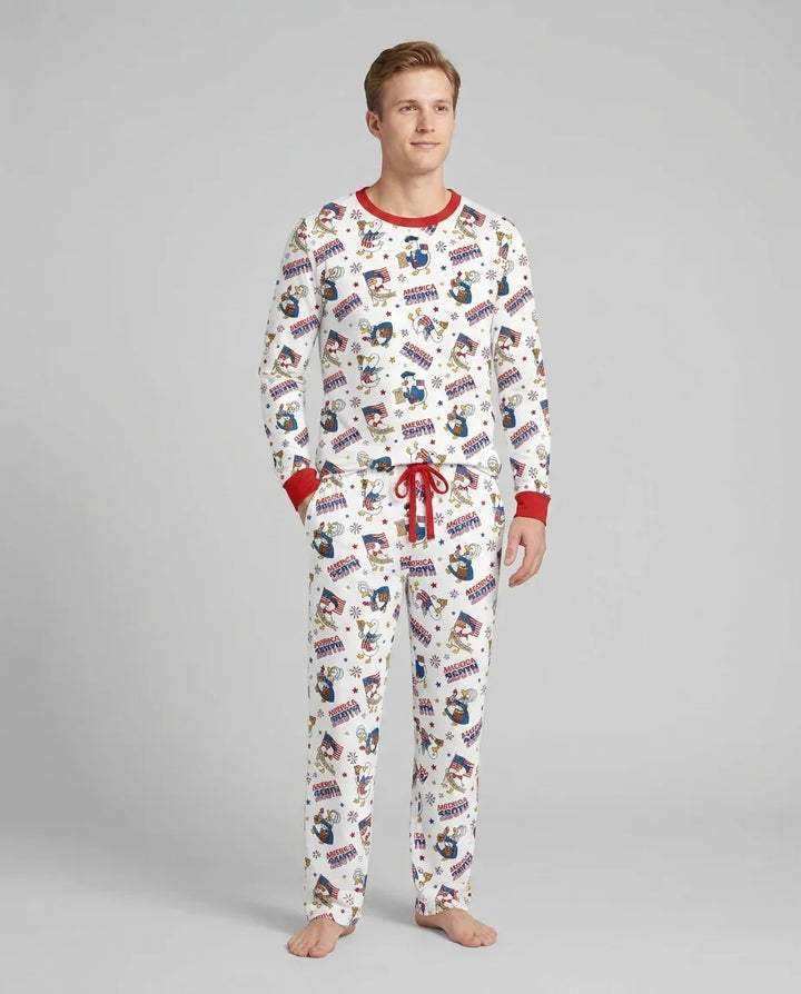 Patriotic Goose Celebrating 250 Years Bamboo Men's Pajama Set
