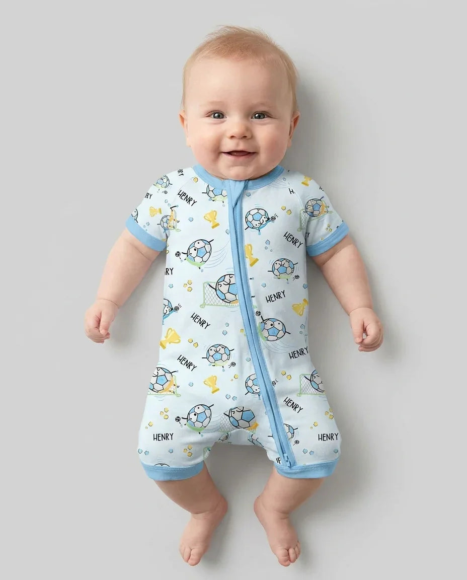 Custom Name Soccer Dad Team Matching Bamboo Shorty Zippy