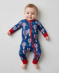 Patriotic Pups in Hot Air Balloons Family Matching Bamboo Convertible Zippy