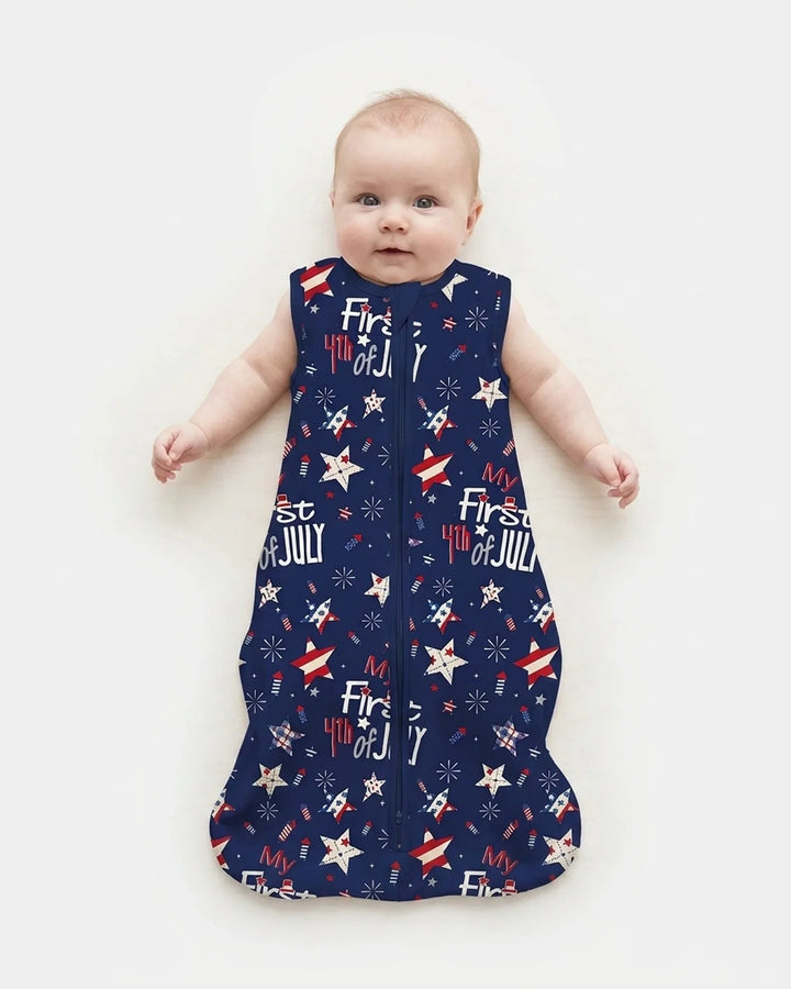 My First 4th of July Star Striped Bamboo Sleep Bag
