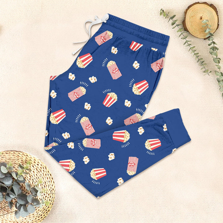 Popcorn Two Piece Short Sleeve Pajama Set