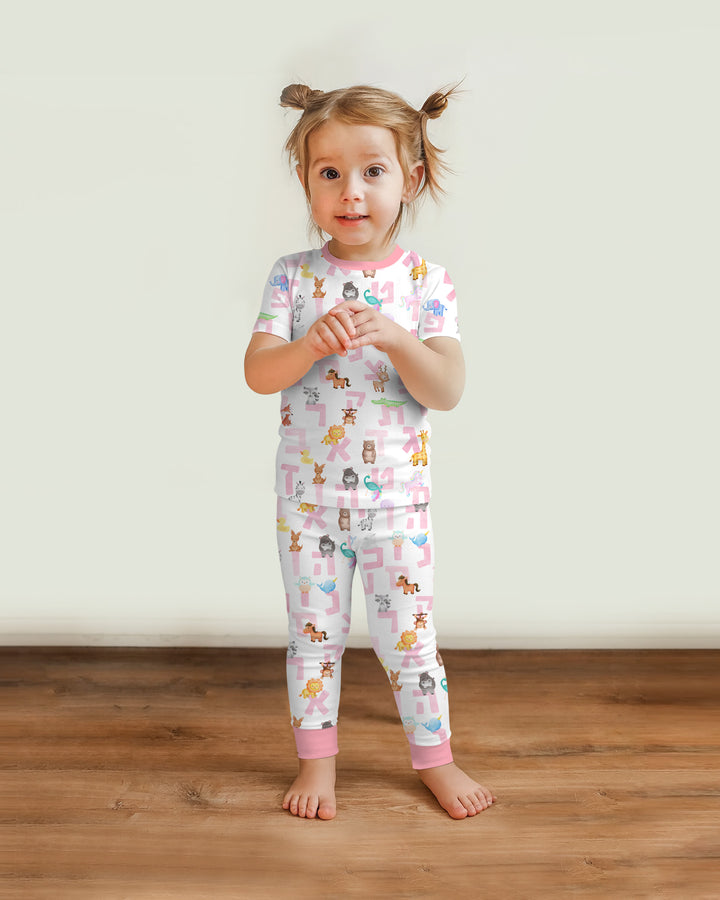 Zweiteiliges, kurzärmliges Pyjama-Set mit Marienkäfern