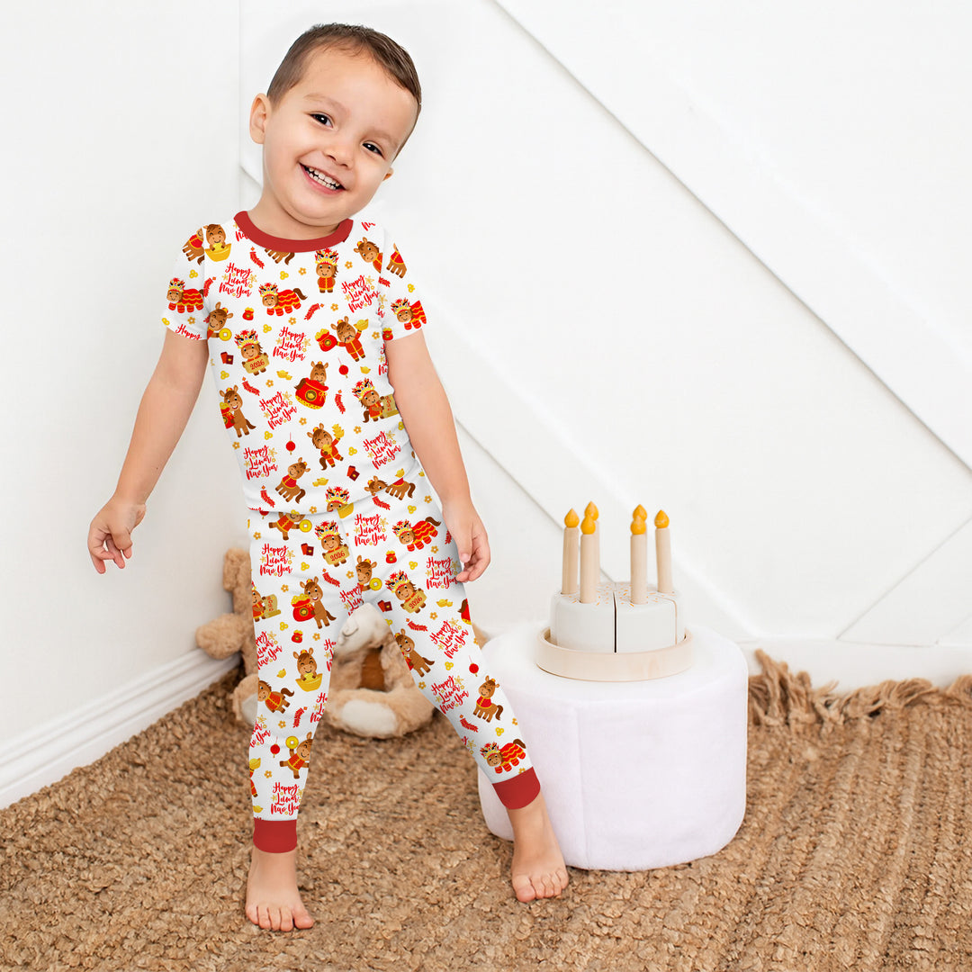 Year of the Horse Two Piece Short Sleeve Pajama Set