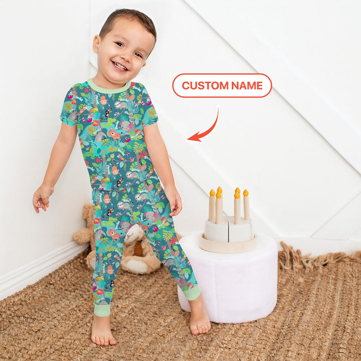 Jungle Buddy Adventure Two Piece Short Sleeve Pajama Set