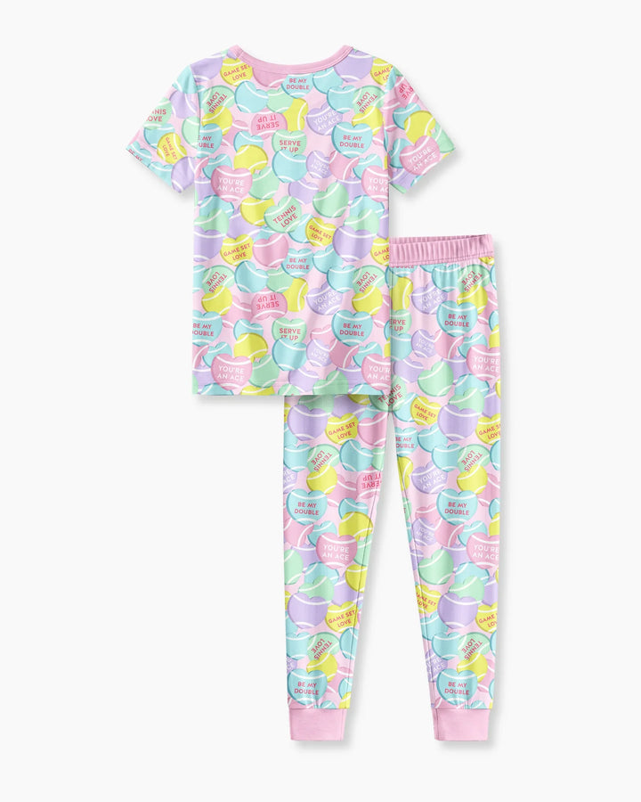 Conjunto de pijama de dos piezas de manga corta de bambú
