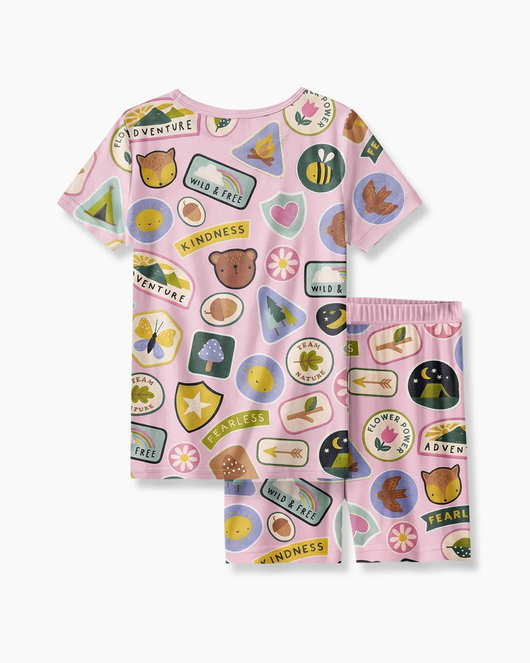 Little Explorer Bamboo Two Piece Short Sleeve Shorts Pajama Set