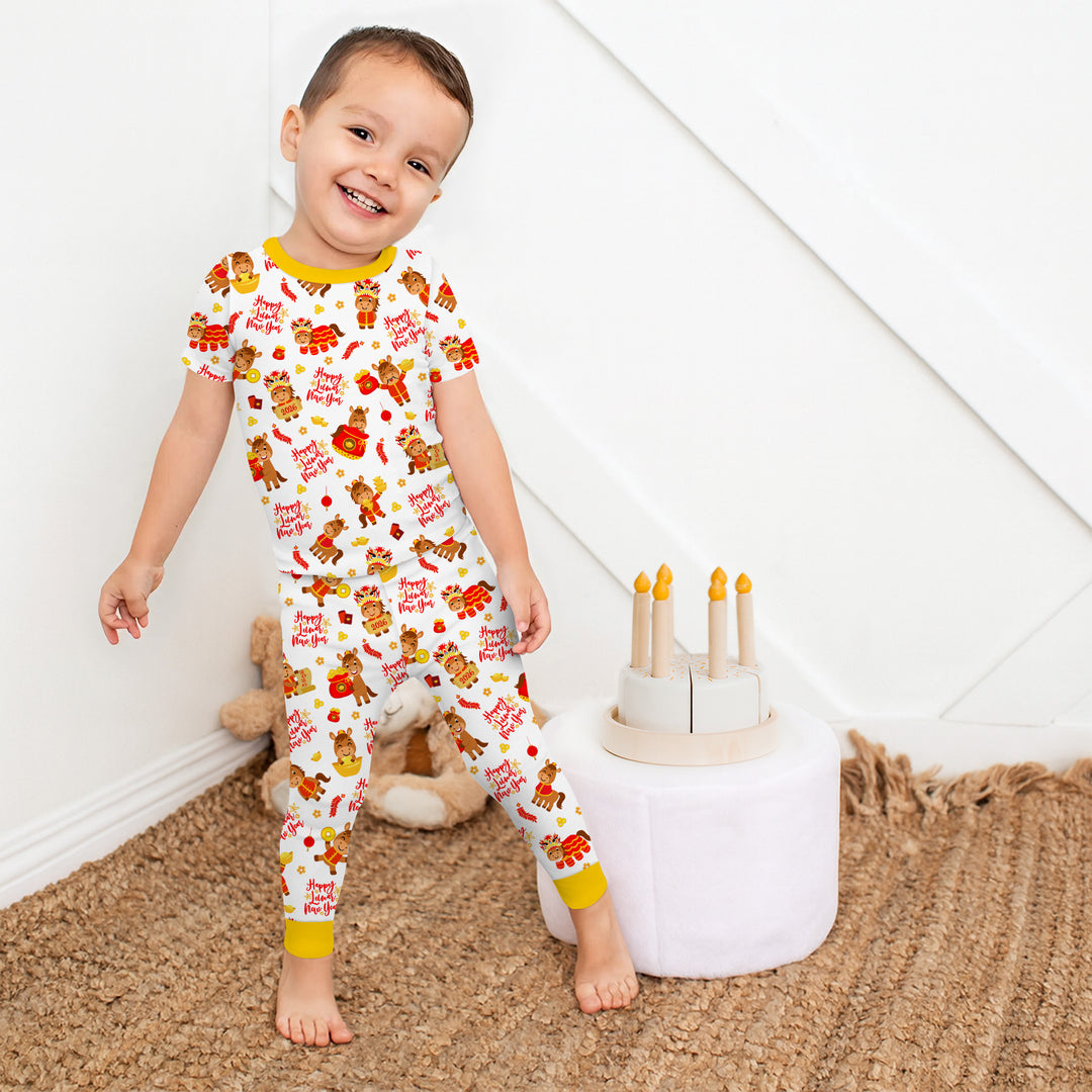 Year of the Horse Two Piece Short Sleeve Pajama Set