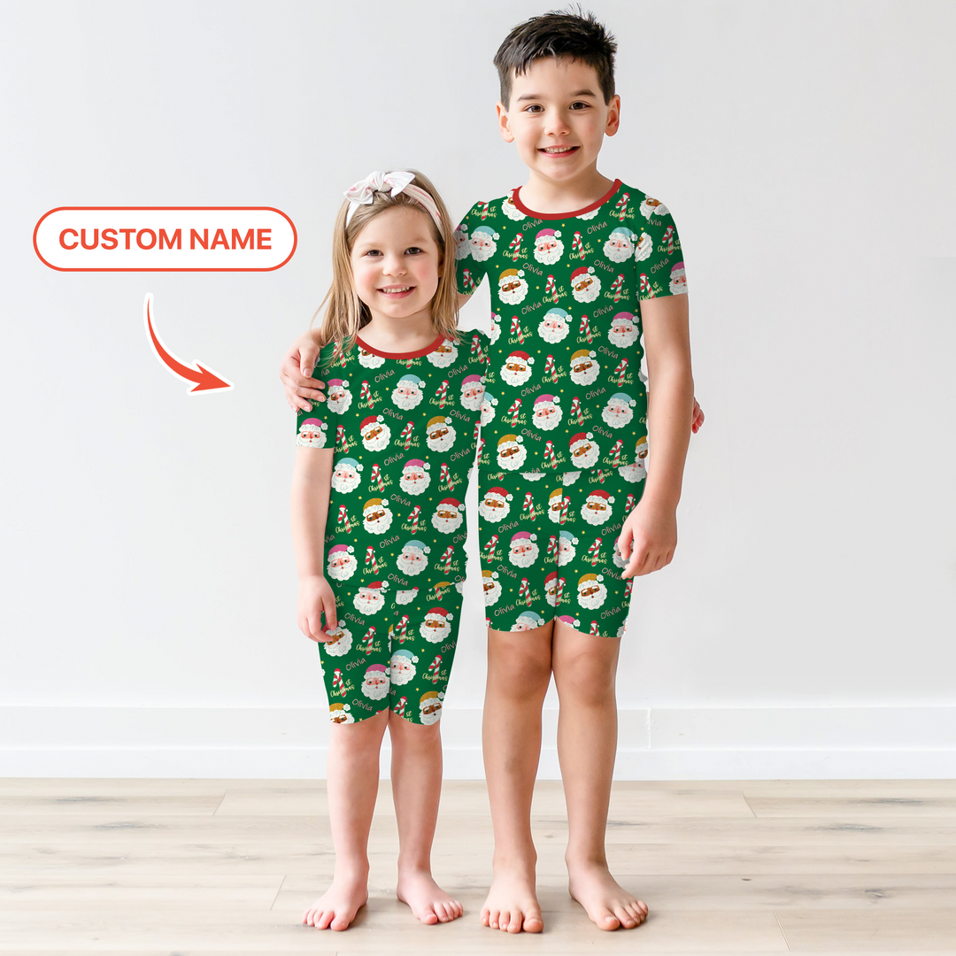 Personalized 1st Christmas Two Piece Short Sleeve Shorts Pajama Set