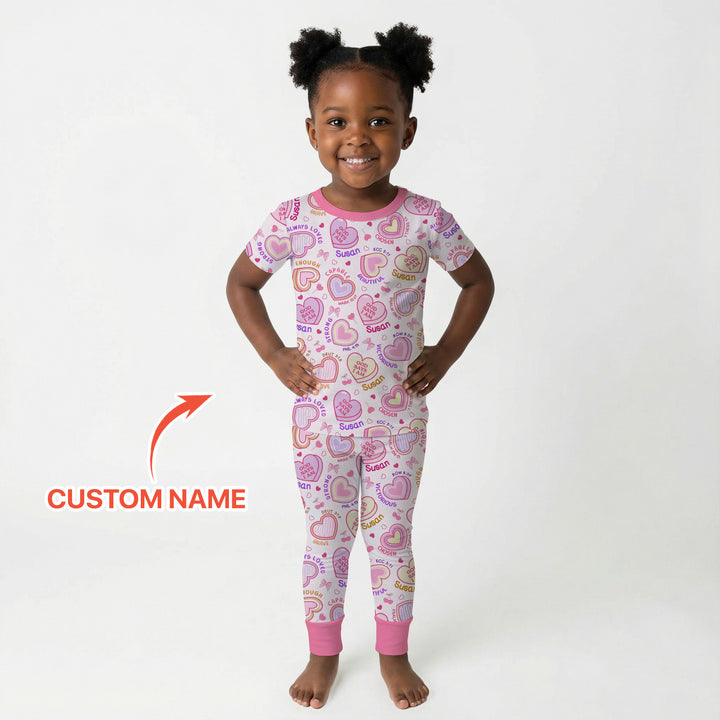 God Says I Am Sweet Heart Matching Mommy & Baby Two Piece Short Sleeve Pajama Set