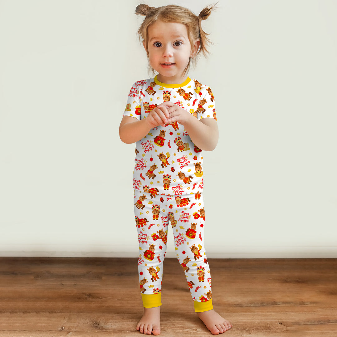 Year of the Horse Two Piece Short Sleeve Pajama Set