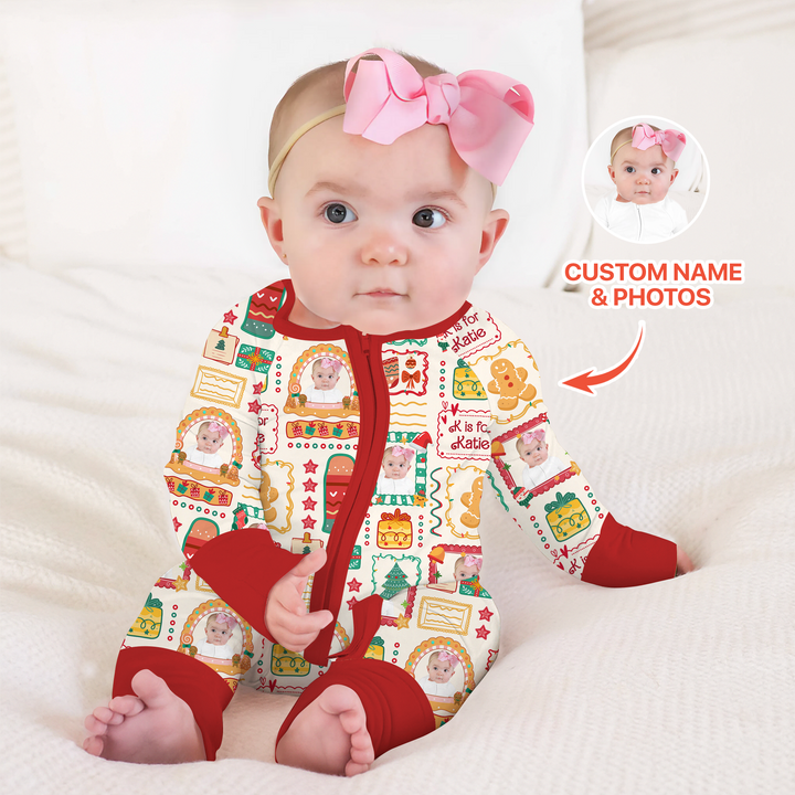 Custom Photo Christmas Frame Custom Name Convertible Zippy