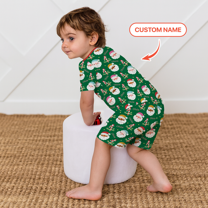 Personalized 1st Christmas Two Piece Short Sleeve Shorts Pajama Set