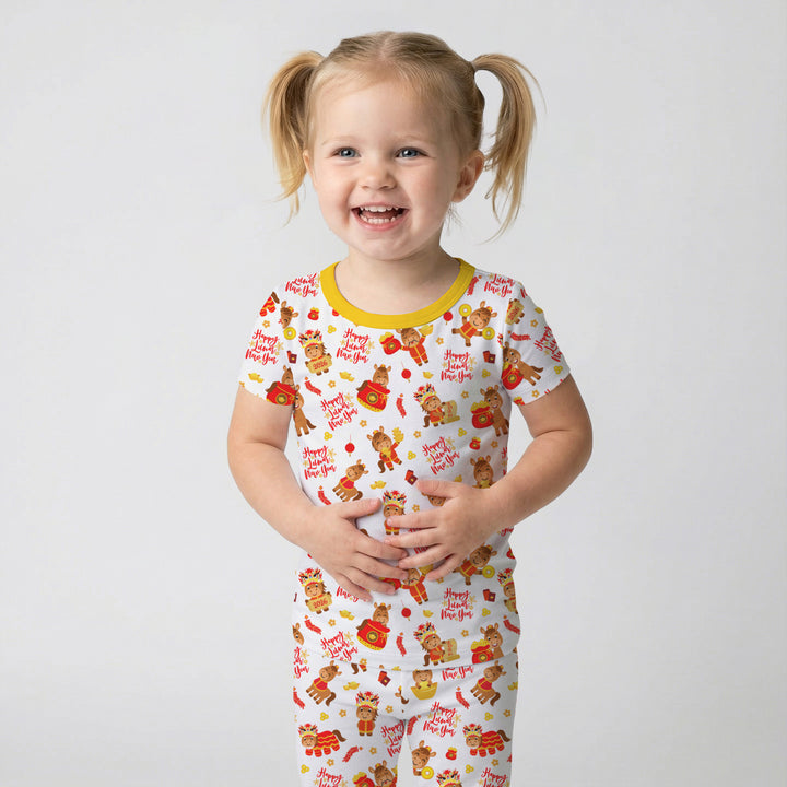 Year of the Horse Two Piece Short Sleeve Pajama Set