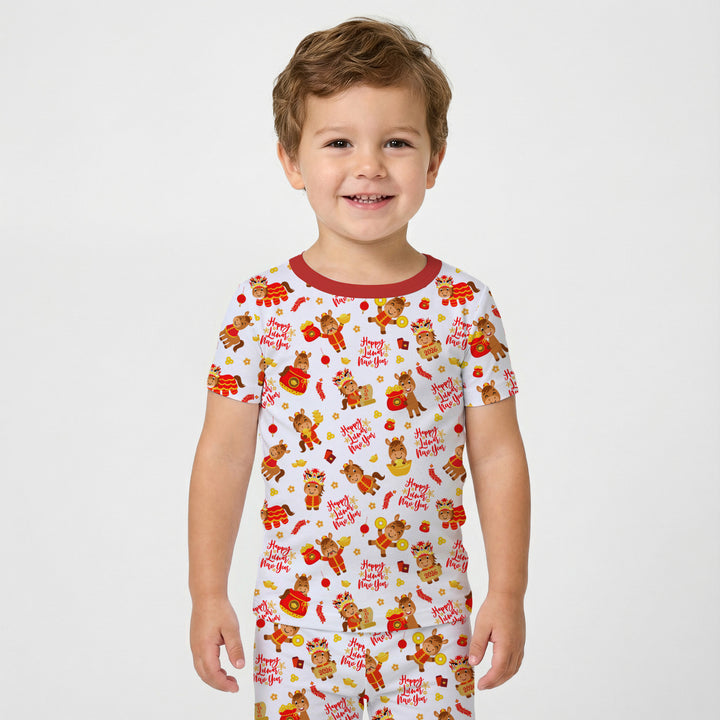 Year of the Horse Two Piece Short Sleeve Pajama Set