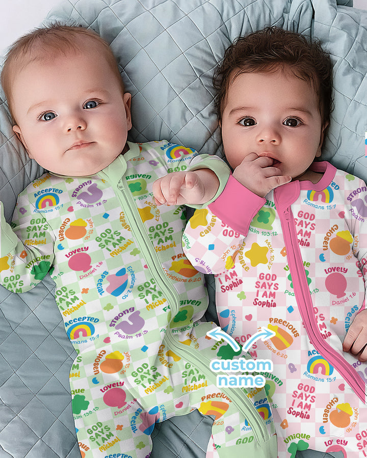 God Says I Am St. Patrick’s Day Custom Name Family Matching Convertible Zippy