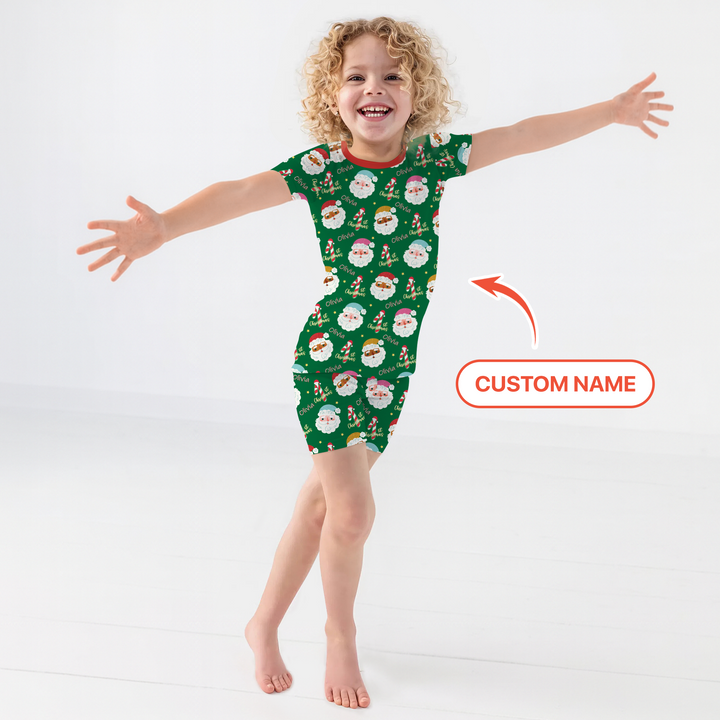 Personalized 1st Christmas Two Piece Short Sleeve Shorts Pajama Set