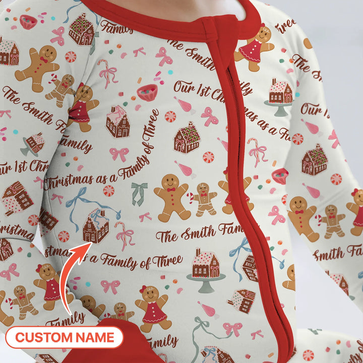 Custom Name Family Gingerbread Convertible Zippy