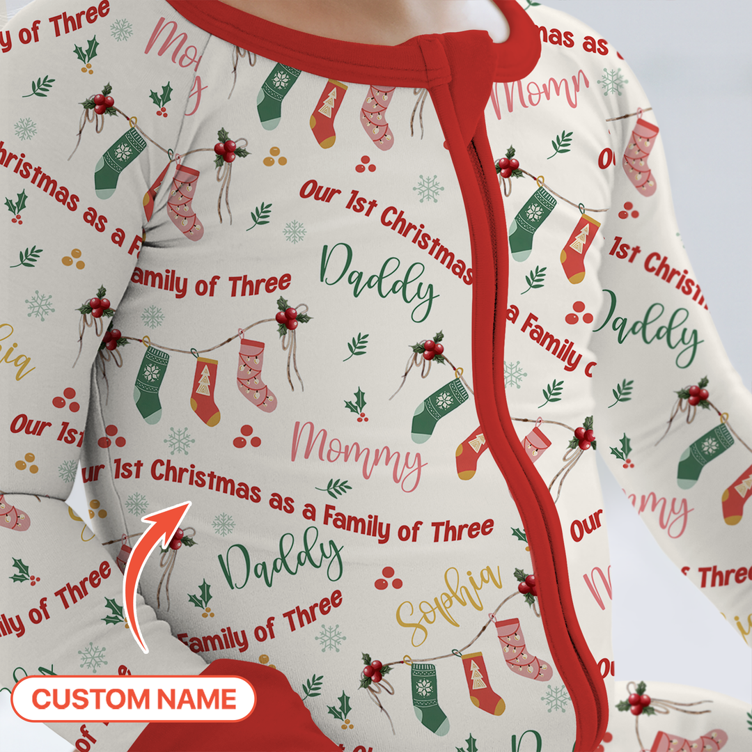Custom Name Family Christmas Stockings Convertible Zippy