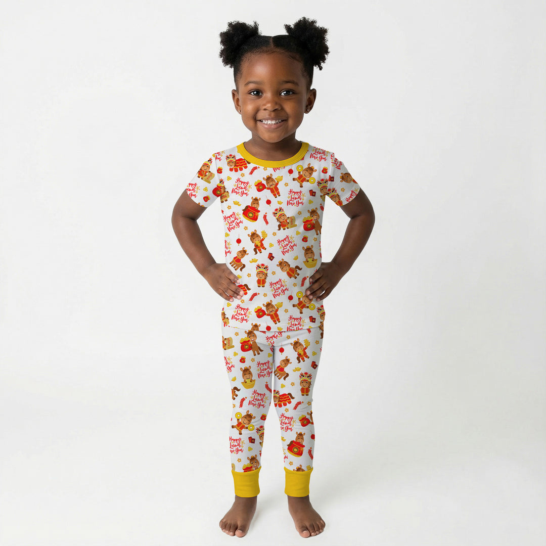 Year of the Horse Two Piece Short Sleeve Pajama Set