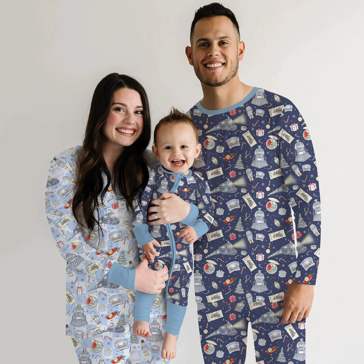 Christmas Train Two Piece Long Sleeve Pajama Set