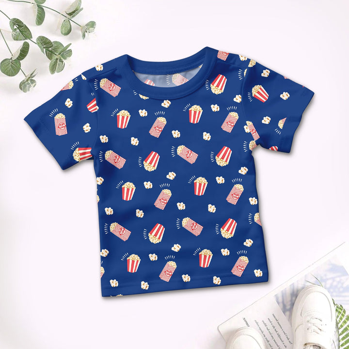 Popcorn Two Piece Short Sleeve Pajama Set