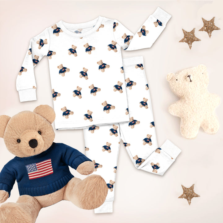 USA Pride Teddy Bear Bamboo Pajama for Baby