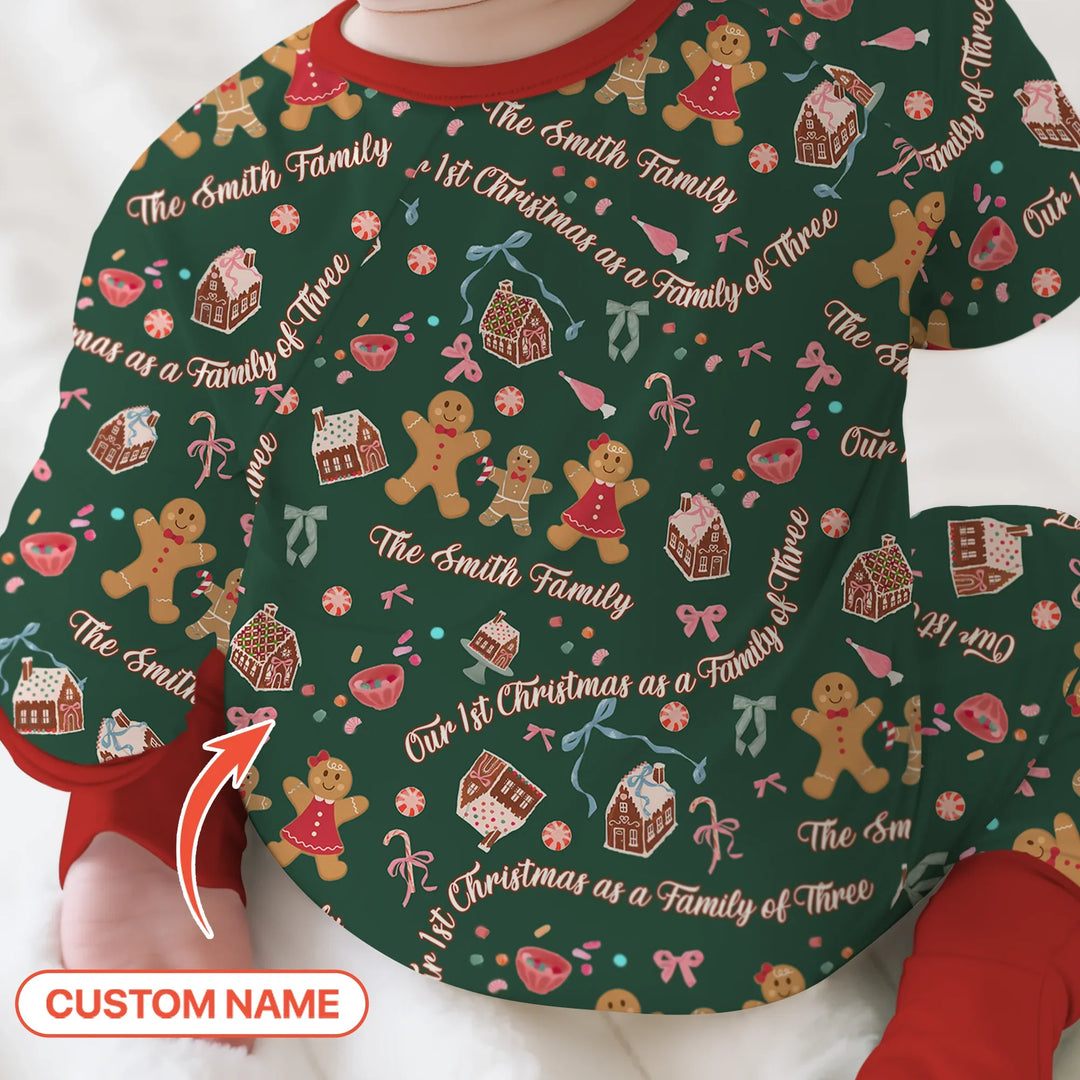 Custom Name Family Gingerbread Convertible Zippy