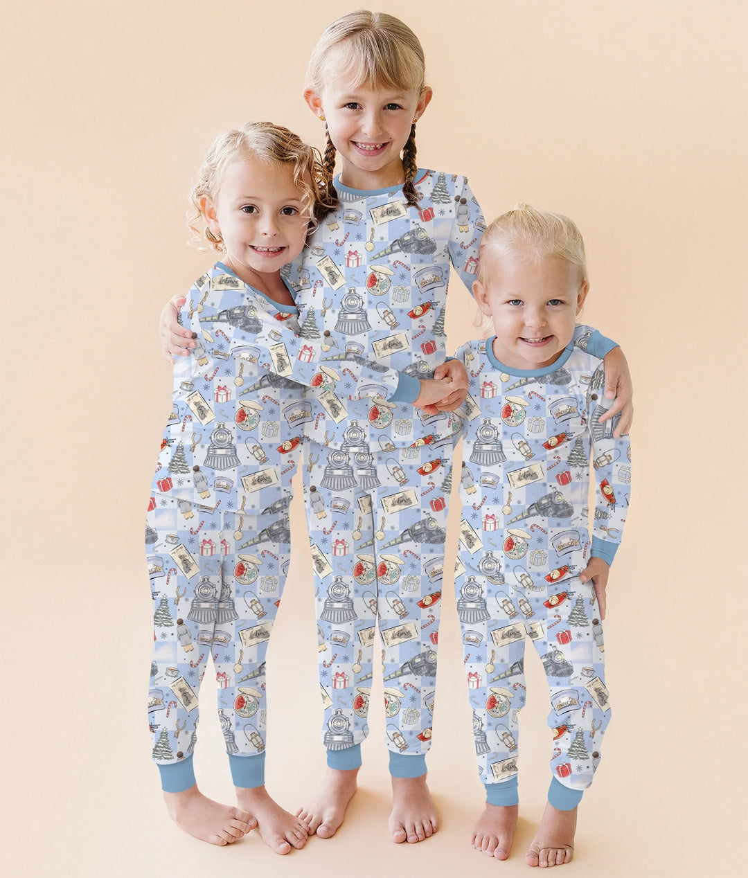 Christmas Train Two Piece Long Sleeve Pajama Set