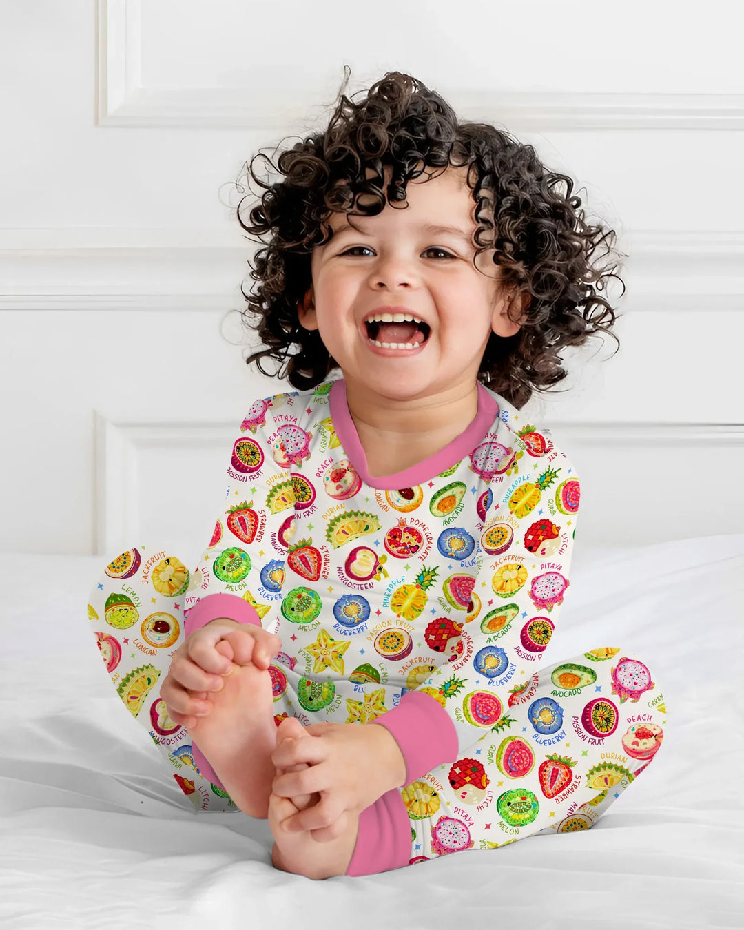 Conjunto de pijama de dos piezas de manga larga de bambú Juicy World