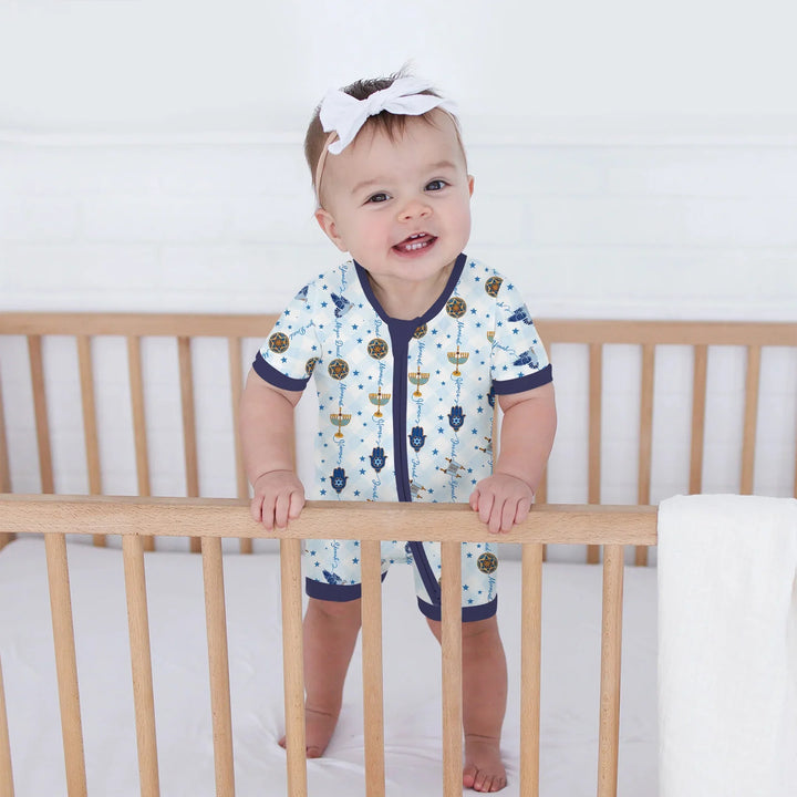 Hanukkah Festival Matching Family Shorty Zippy